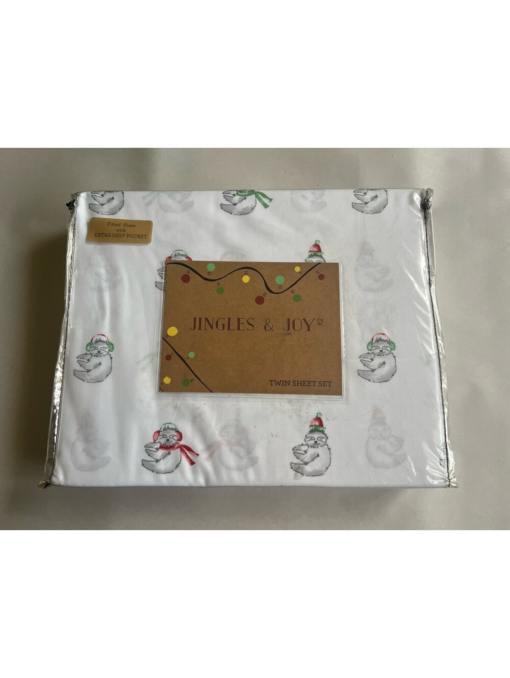 Jingles & Joy Christmas Holiday Sheet Set Twin New